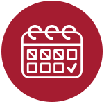 Circle with calendar icon